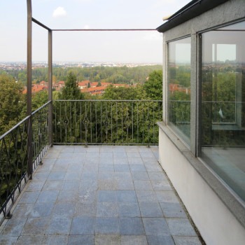 Amalia Del Ponte, Villa Bocca, 1983, Torino, terrazzo con veranda