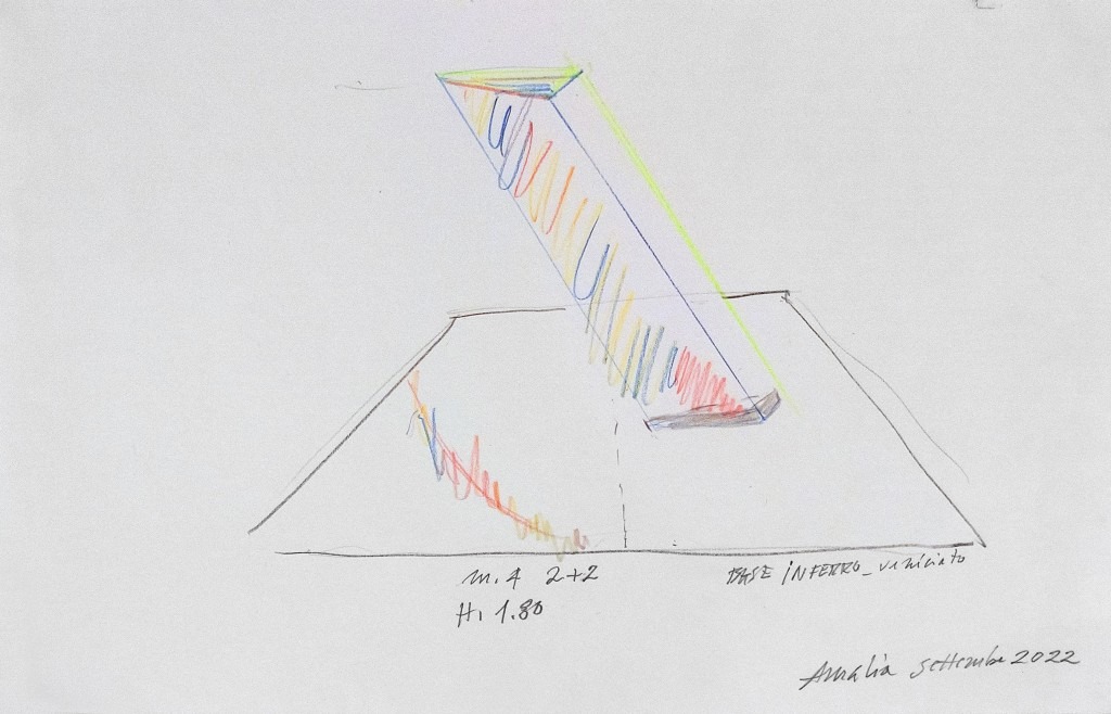 Studio, disegno preparatorio per "Il Significato è nel gioco", Amalia Del Ponte; 2022